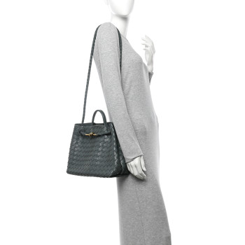 BOTTEGA VENETA Nappa Intrecciato Medium Andiamo Shoulder Bag Slate