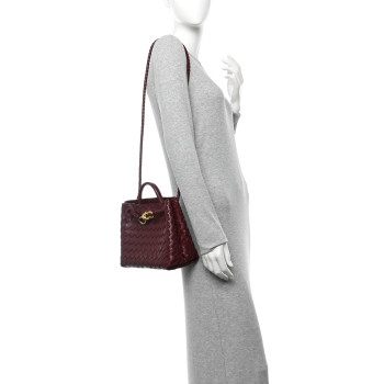 BOTTEGA VENETA Nappa Intrecciato Small Andiamo Shoulder Bag Barolo