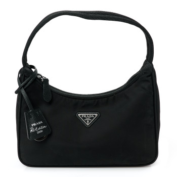 PRADA Tessuto Nylon Mini Re-Edition 2000 Bag Black
