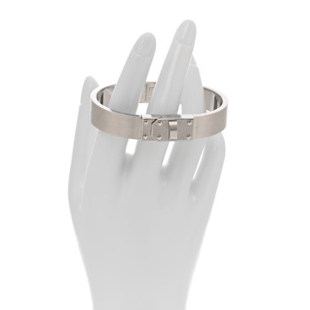 HERMES Brushed Palladium Kelly Mens Bracelet
