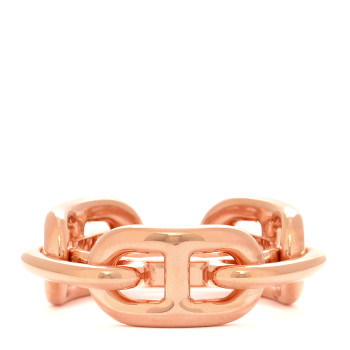 HERMES Plated Brass Regate Scarf Ring Plaqué Or Rose
