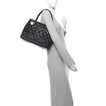 CHANEL Caviar Quilted Medallion Tote Black