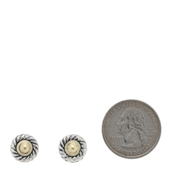 DAVID YURMAN Sterling Silver 14K Yellow Gold Cookie Earrings