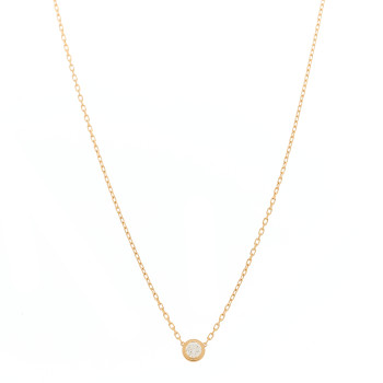 CARTIER 18K Pink Gold Diamond LM D'Amour Pendant Necklace