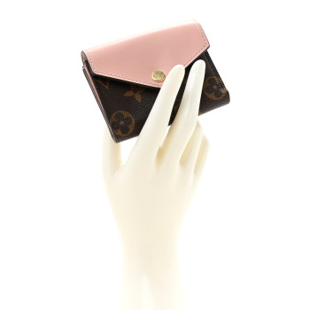 LOUIS VUITTON Monogram Zoe Wallet Rose Ballerine