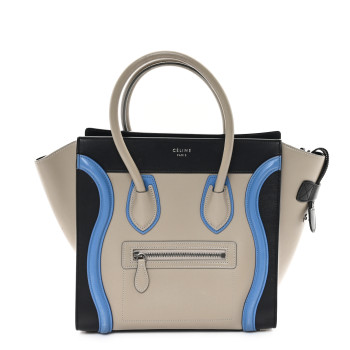 CELINE Shiny Smooth Calfskin Micro Tri-Color Luggage Quartz