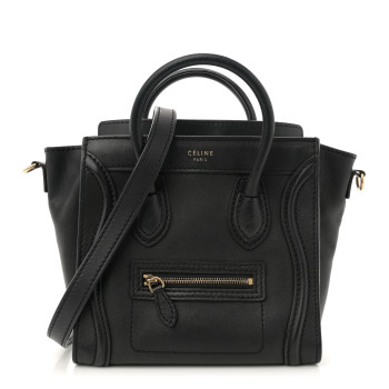 CELINE Smooth Calfskin Nano Luggage Black