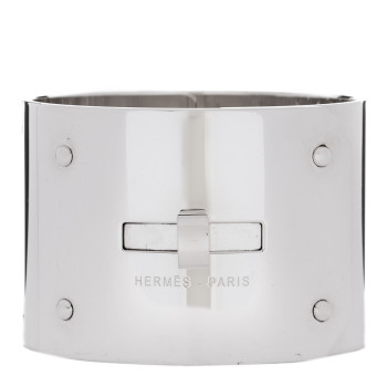 HERMES Sterling Silver GM Kelly Bracelet ST