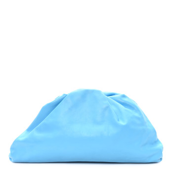 BOTTEGA VENETA Smooth Butter Calf The Pouch Oversized Clutch Swimming Pool
