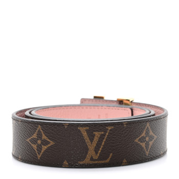 LOUIS VUITTON Calfskin Monogram 30mm LV Initiales Reversible Belt 80 32 Rose Ballerine