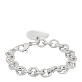 TIFFANY Sterling Silver Return to Tiffany Round Tag Charm Bracelet
