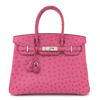 HERMES Ostrich Birkin 30 Fuchsia