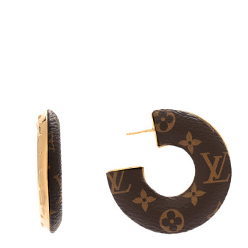 LOUIS VUITTON Monogram Wild Mini Hoop Earrings