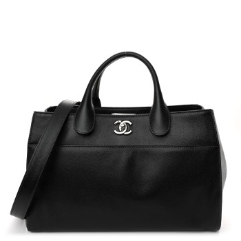 CHANEL Caviar Medium Cerf Executive Shopper Tote Black