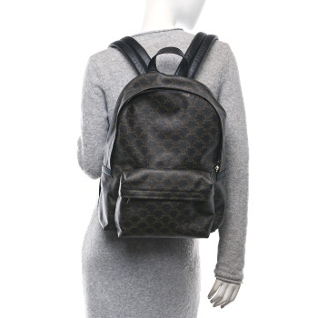 CELINE Triomphe Canvas XL Calfskin Backpack Black