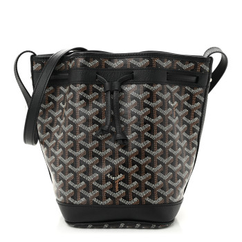 GOYARD Goyardine Petit Flot Bucket Bag PM Black