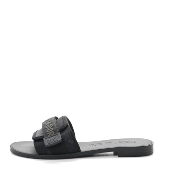 CHRISTIAN DIOR Technical Stretch Fabric Camouflage Dio(r)evolution Slide Sandals 39 Black Military