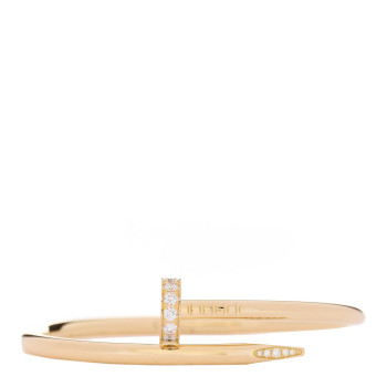 CARTIER 18K Yellow Gold Diamond Juste Un Clou Bracelet 15