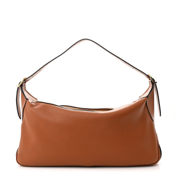 CELINE Supple Calfskin Medium Romy Shoulder Bag Tan