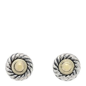 DAVID YURMAN Sterling Silver 14K Yellow Gold Cookie Earrings