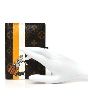LOUIS VUITTON Monogram Groom Small Ring Agenda Cover Yellow