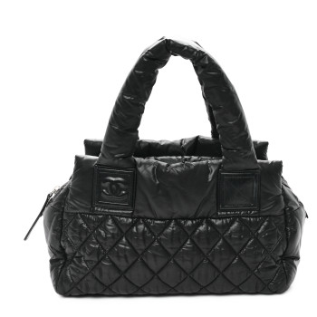 CHANEL Nylon Coco Cocoon Zipped Tote Black
