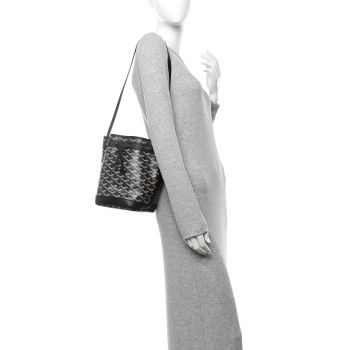 GOYARD Goyardine Petit Flot Bucket Bag PM Black