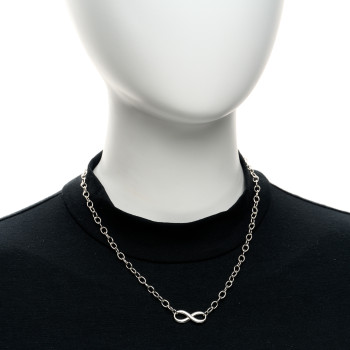 TIFFANY Sterling Silver Narrow Infinity Link Necklace