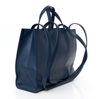 TELFAR Vegan Leather Medium Shopping Bag  Navy