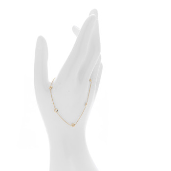 ROBERTO COIN 18K Yellow Gold Diamond By the Inch Five Station Bracelet