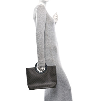 CELINE Canvas Calfskin Macadam Handbag