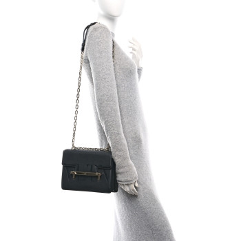 VALENTINO GARAVANI Grainy Calfskin Medium VLTN Uptown Shoulder Bag Black