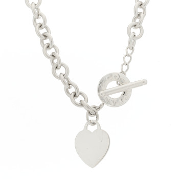 TIFFANY Sterling Silver Return to Tiffany Heart Tag Toggle Necklace