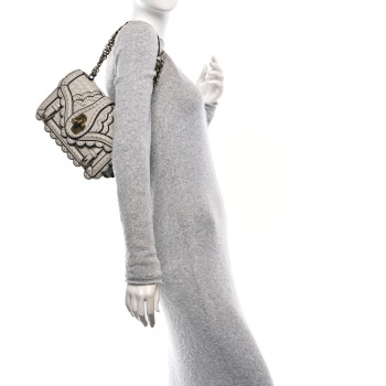 BOTTEGA VENETA French Calfskin Intrecciato Wingtip City Knot Bag Light Grey