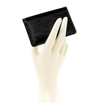 LOUIS VUITTON Epi Electric Card Holder Black