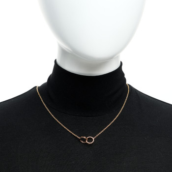 CARTIER 18K Pink Gold Interlocking LOVE Necklace