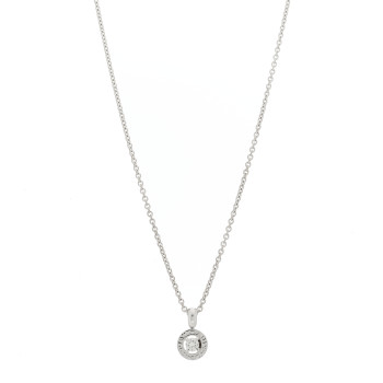 BULGARI 18K White Gold Diamond .23ct BVLGARI BVLGARI Pendant Necklace