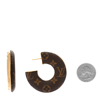 LOUIS VUITTON Monogram Wild Mini Hoop Earrings