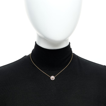 CHRISTIAN DIOR 18K Yellow Gold Diamond Lapis Lazuli Rose Des Vents Necklace