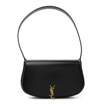 SAINT LAURENT Box Calfskin Mini Voltaire Shoulder Bag Black