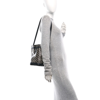 GOYARD Goyardine Petit Flot Bucket Bag PM Black