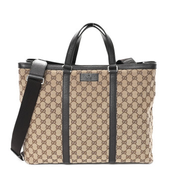 GUCCI GG Monogram Large Joy Tote Bag Dark Brown