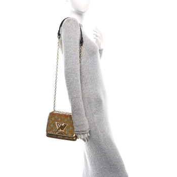 LOUIS VUITTON Monogram Sequins Twist PM Gold Silver