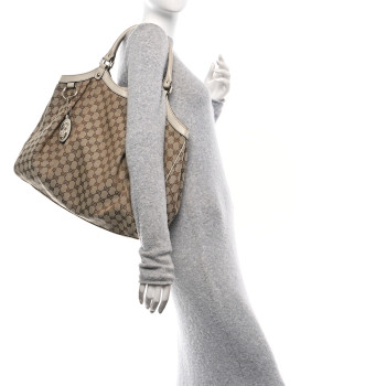 GUCCI Monogram Large Sukey Tote Off White