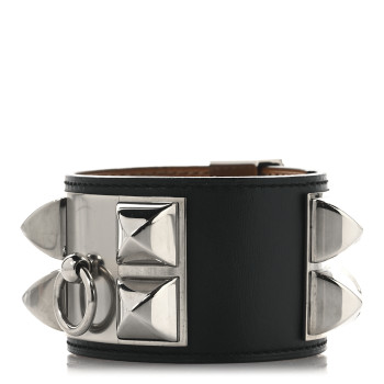 HERMES Epsom Collier de Chien CDC Bracelet S Black