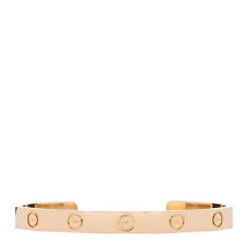 CARTIER 18K Yellow Gold LOVE Cuff Bracelet 17