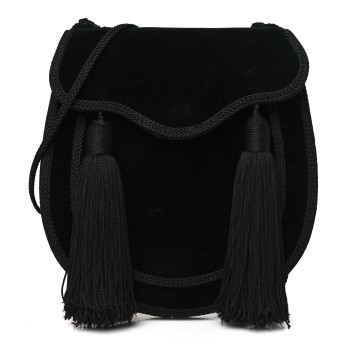 SAINT LAURENT Velvet Opium 2 Crossbody Bag Black