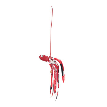 HERMES Swift Silk Petit H Betta Fish Charm Rouge