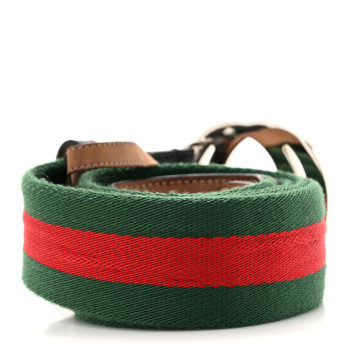 GUCCI Canvas Web Interlocking G Belt 110 44 Black