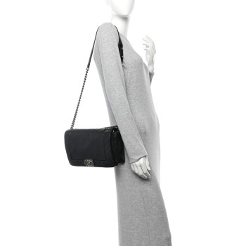 CHANEL Calfskin New Medium Boy Reverso Flap Black